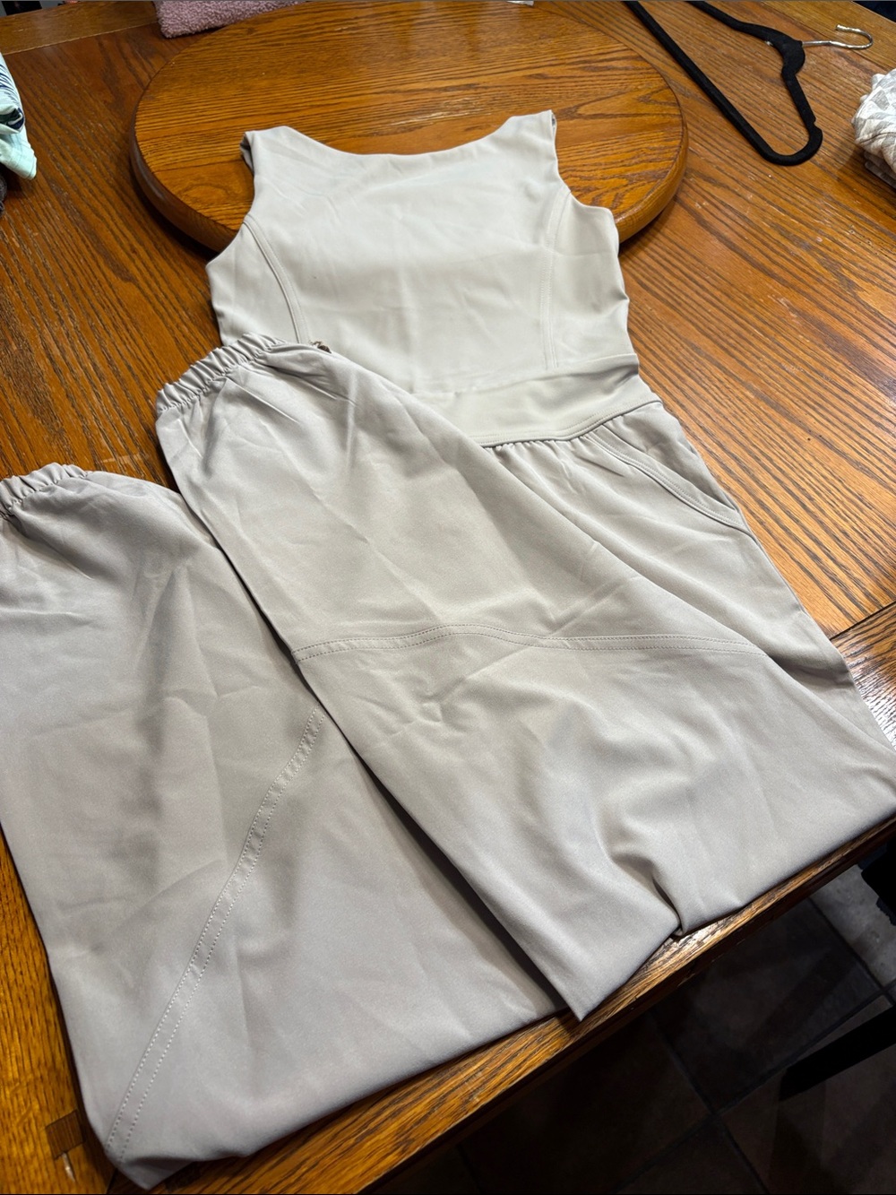 abercrombie kids sleeveless jumpsuit in light gray
